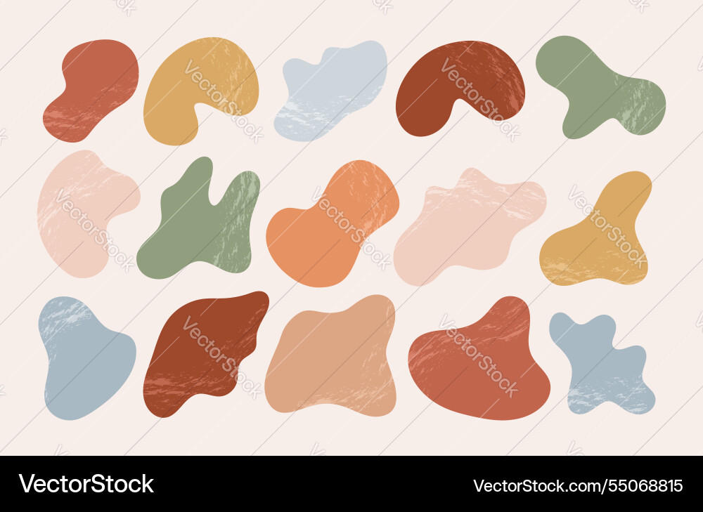 Set of freeform or irregular blob collection Set of freeform or irregular blob collection vector image