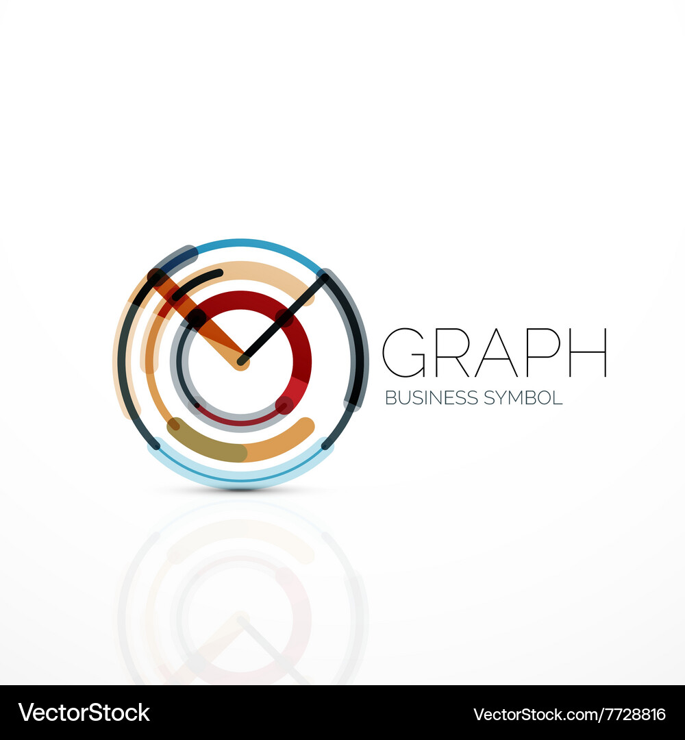 Abstract logo idea linear chart or graph Vector Image