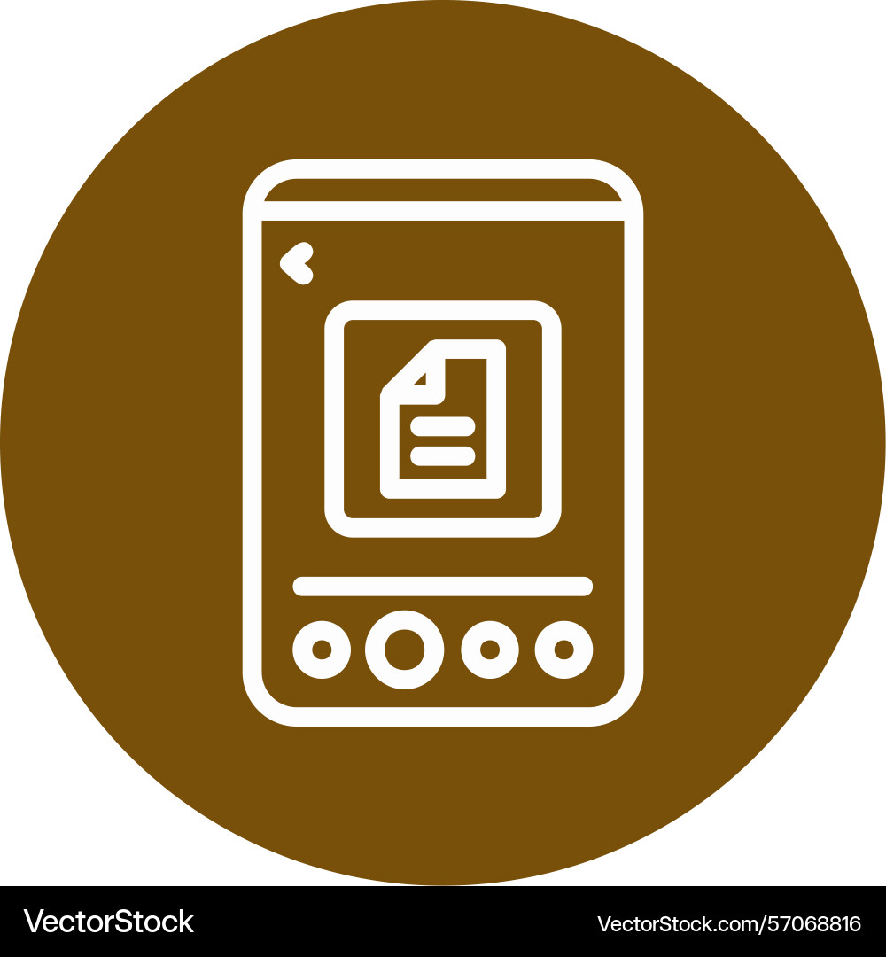 Document line circle style icon design Vector Image