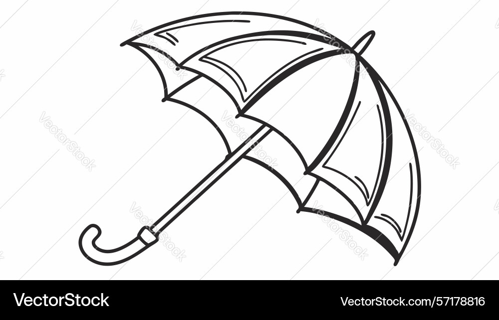 Elegant open umbrella design generative ai vector image