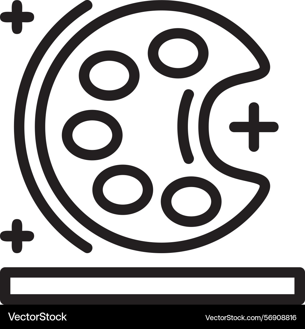 Palette linear style icon design vector image
