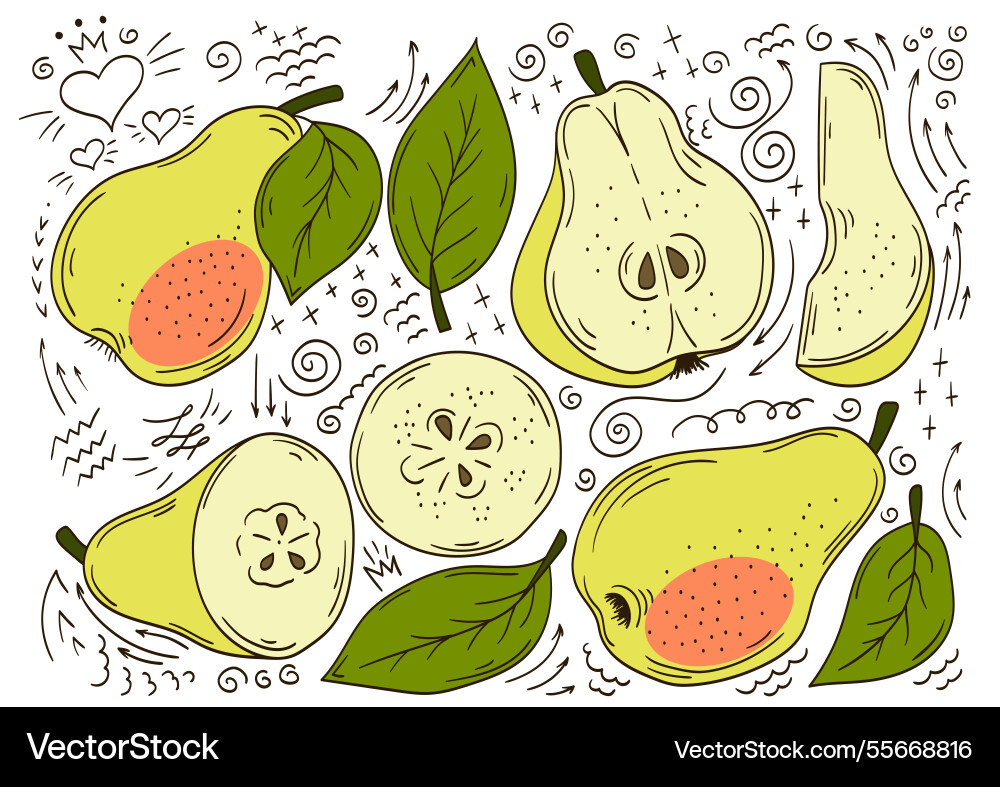 Set of color in hand draw style Set of color in hand draw style vector image