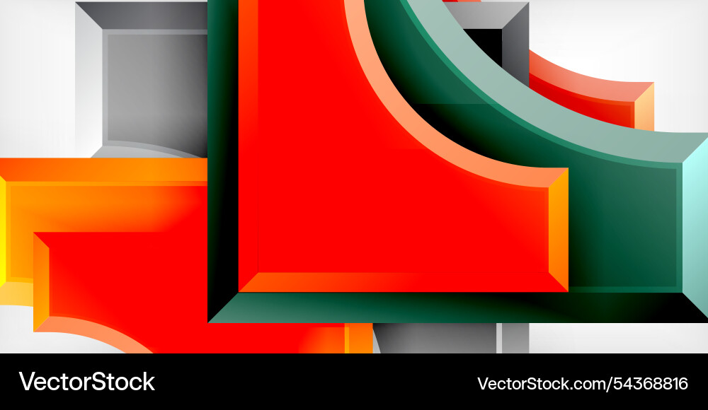 Square arrow shapes with round elements Vector Image
