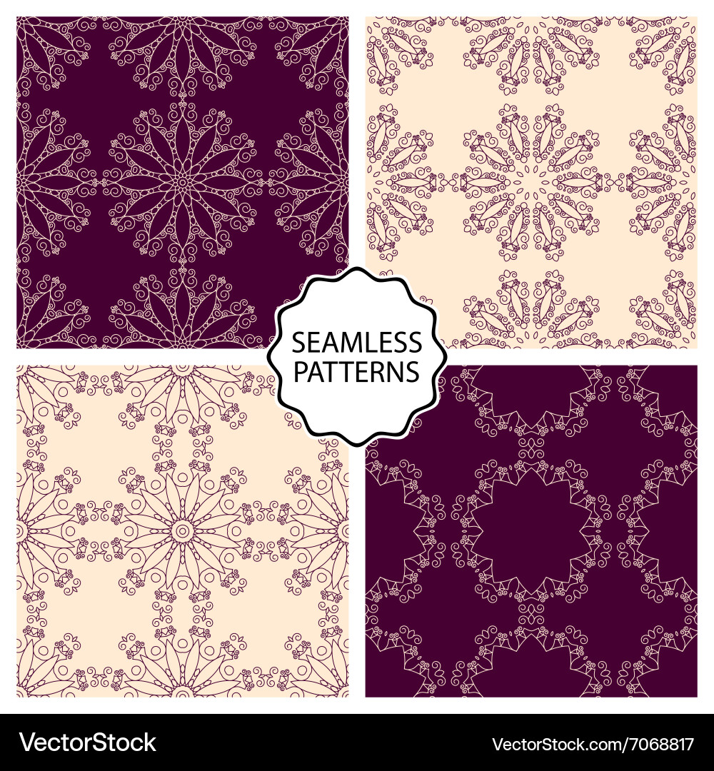 A set seamless patterns vector image