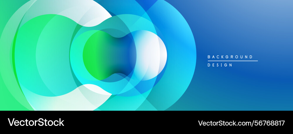 Abstract design features overlapping circles Vector Image