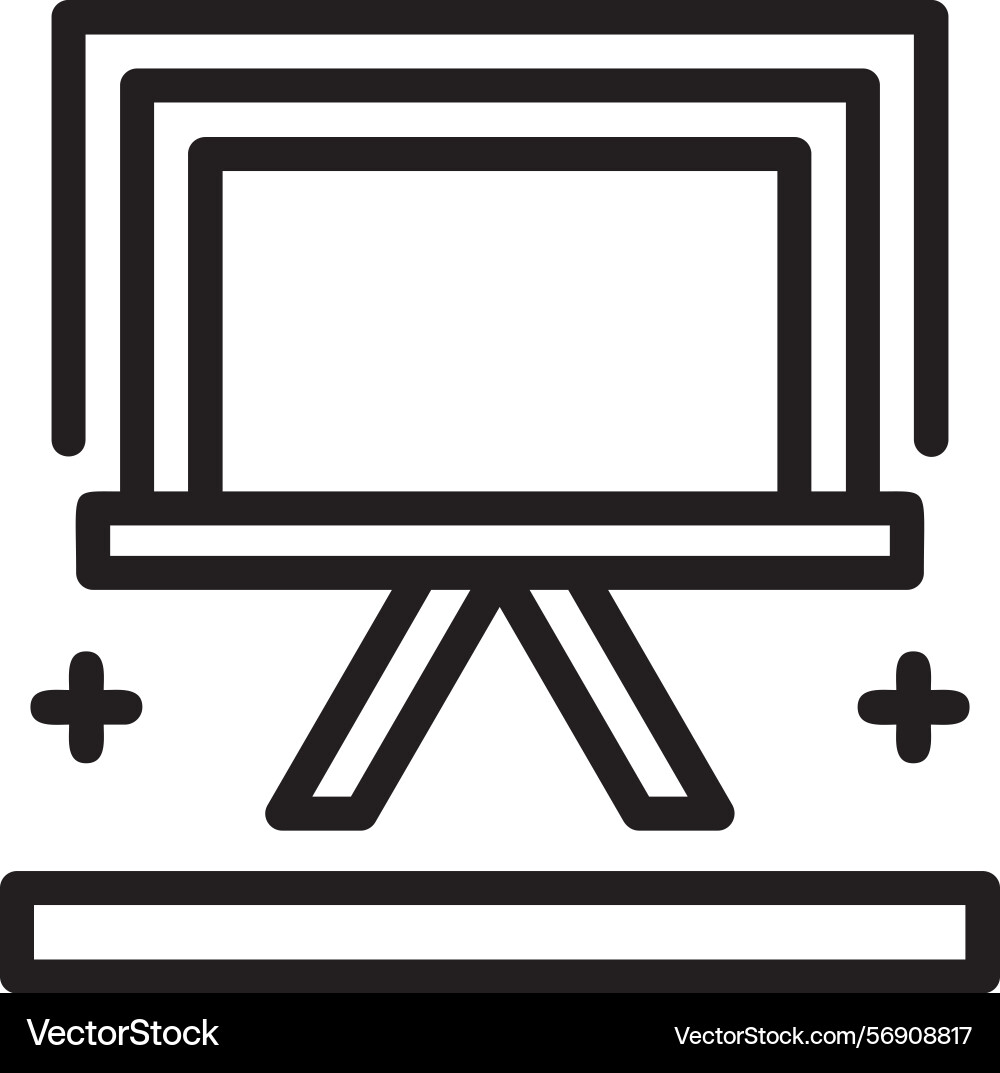 Easel linear style icon design Vector Image