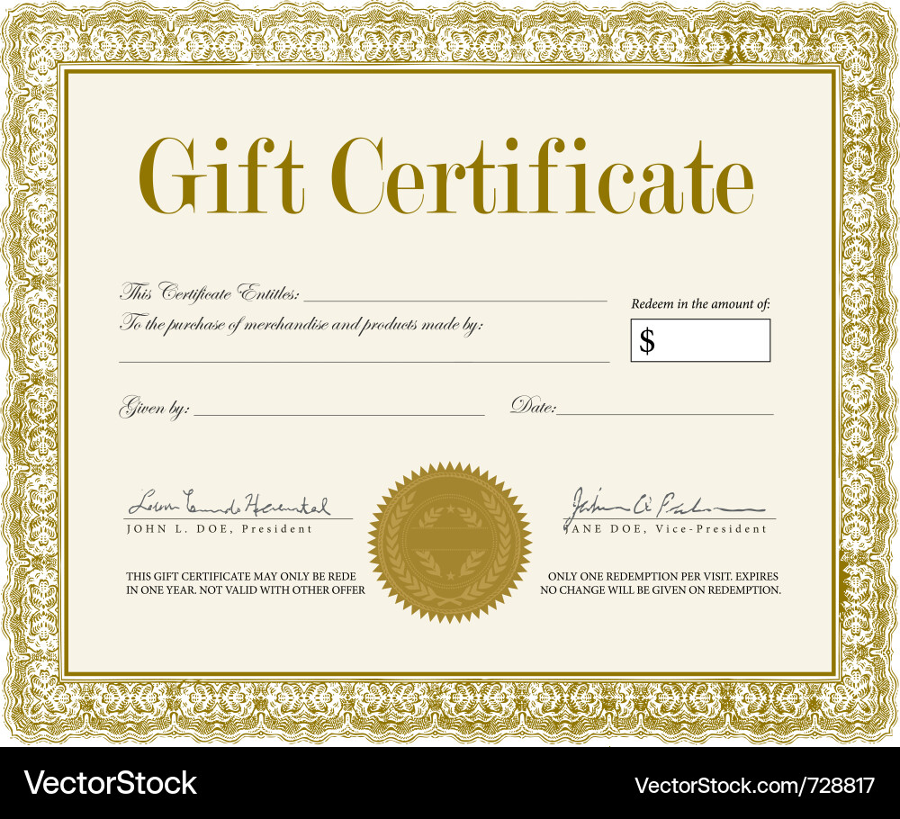 Elegant Certificate Template Vector Image