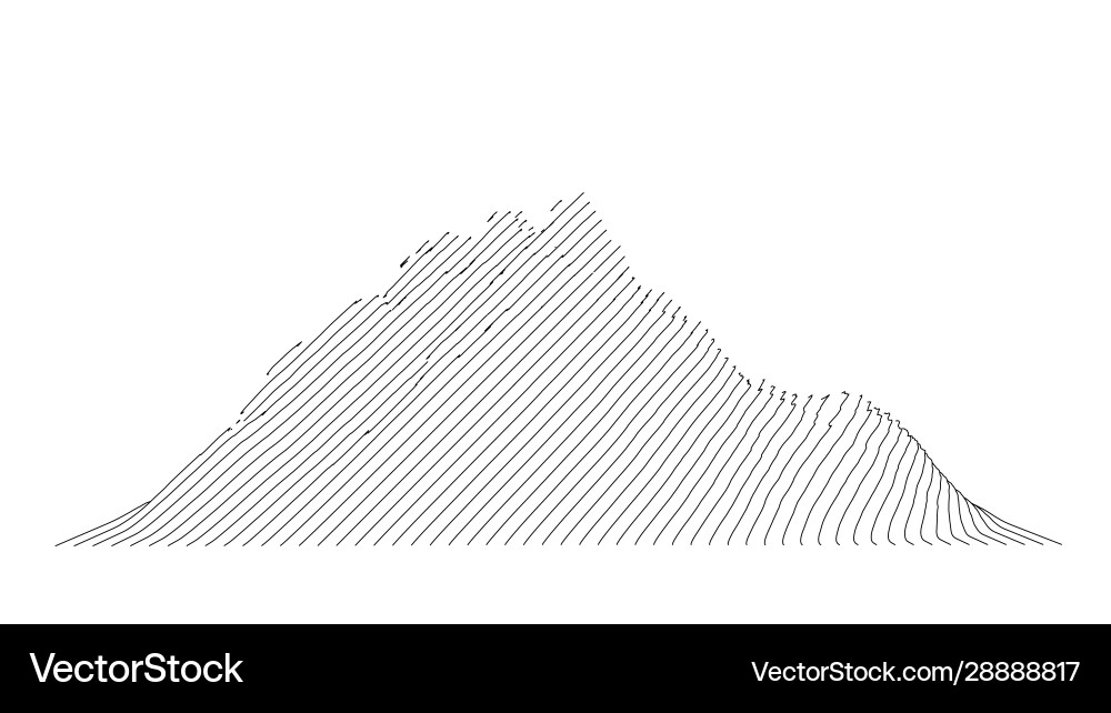 Linie der Bergkette Art Vektorbild