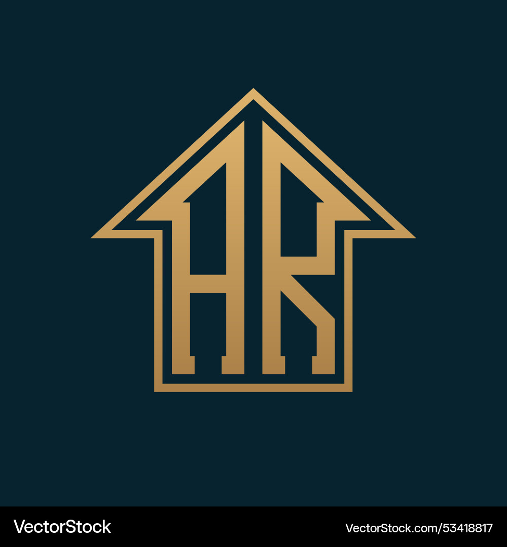 Luxus ar Haus Logo - elegant gold Buchstaben Luxus ar Haus Logo - elegant gold Buchstaben vektorbild