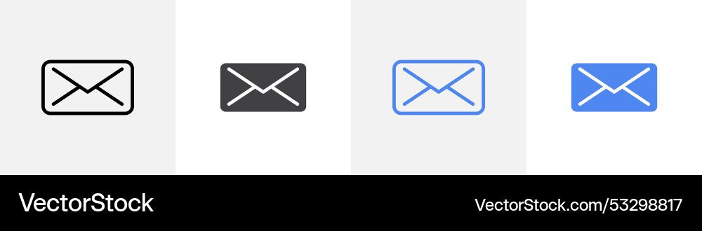 Mail icon set use for web ui or app Vector Image
