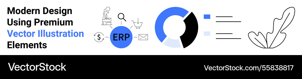 Minimalist design with erp elements analytics Minimalist design with erp elements analytics vector image