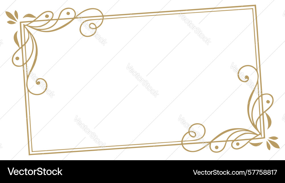 Minimalist rectangular frame with subtle corner vector image
