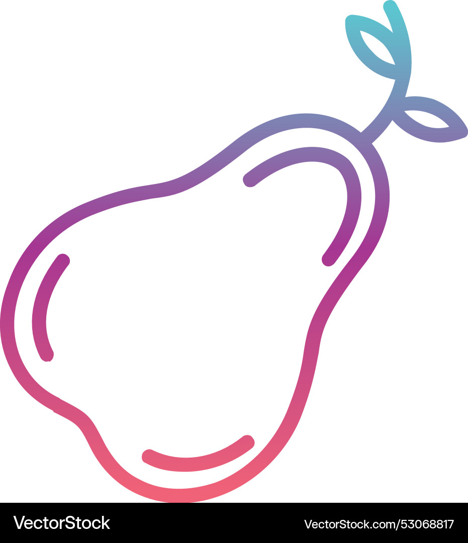 Pear line gradient design Vector Image