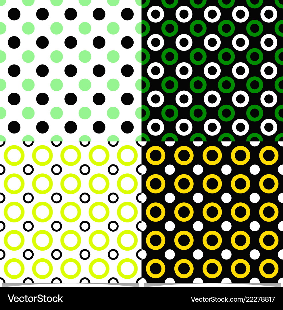 Seamless geometric circle pattern background sets vector image