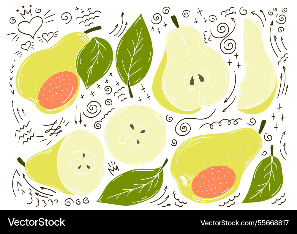 Set of color in hand draw style Set of color in hand draw style vector image