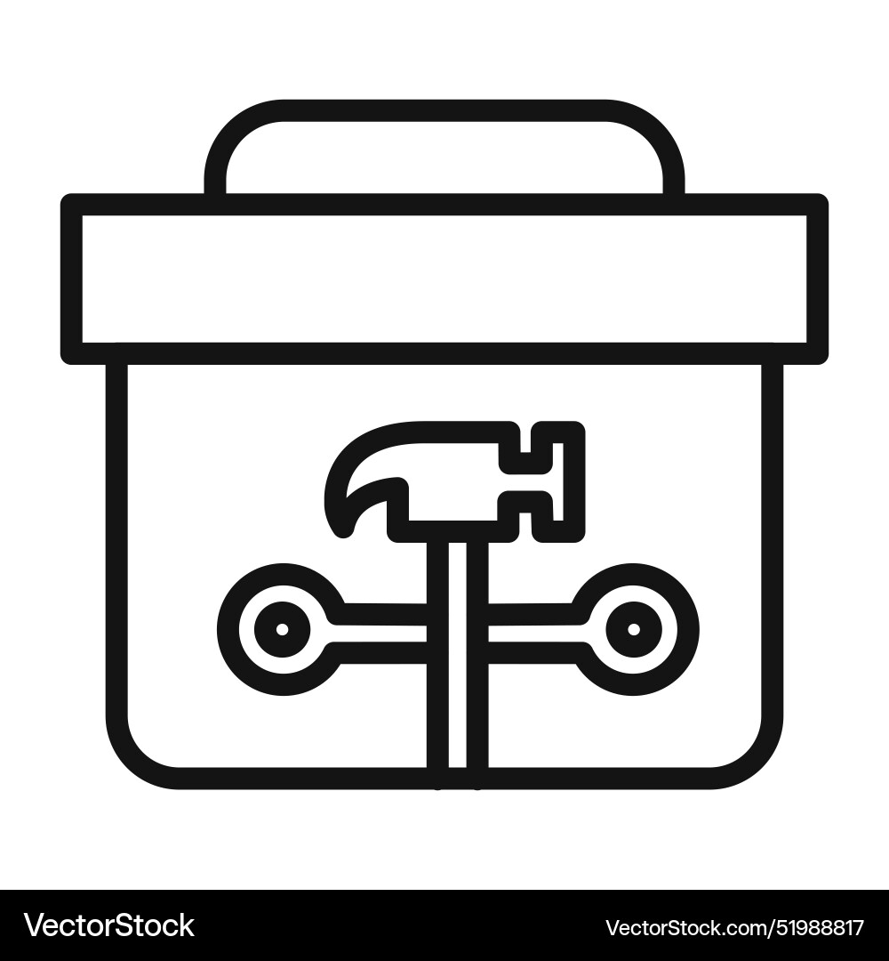 Toolbox icon mark in filled style vector image