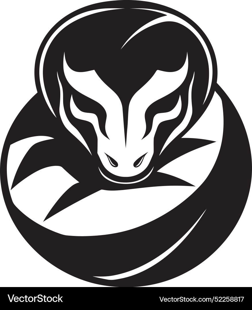 Venomous viper twist black snake cobra shadows ve Vector Image