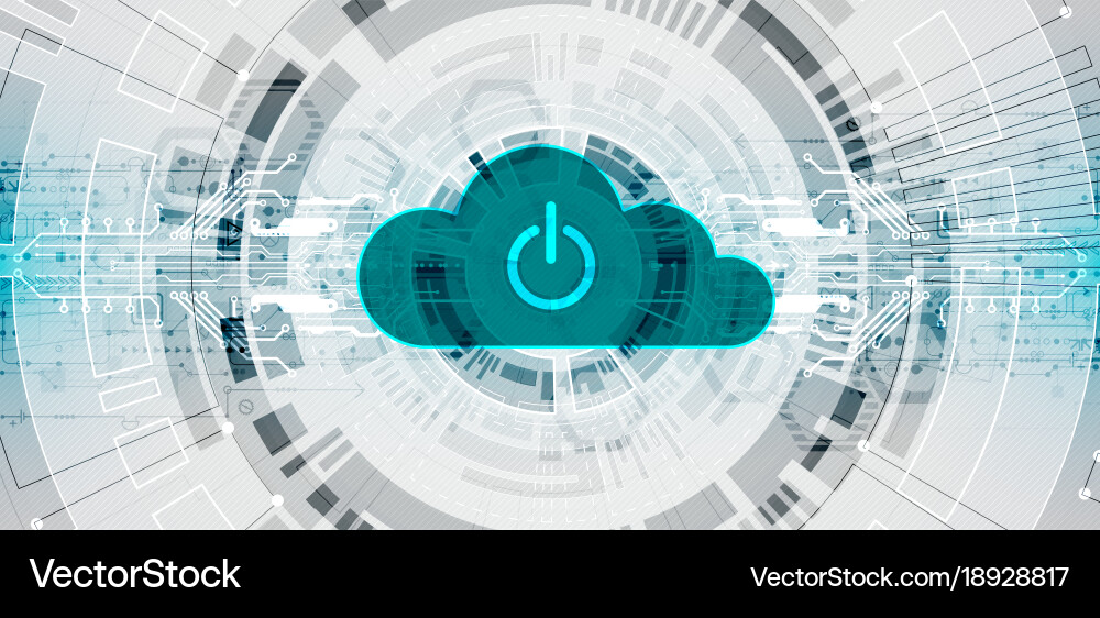 Web cloud technology business abstract background Vector Image