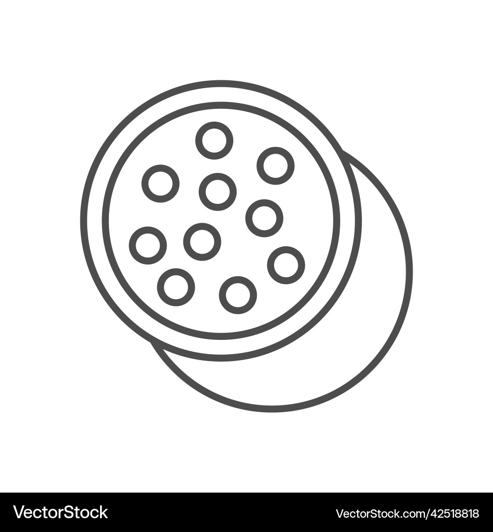Ball blush line outline icon Ball blush line outline icon vector image