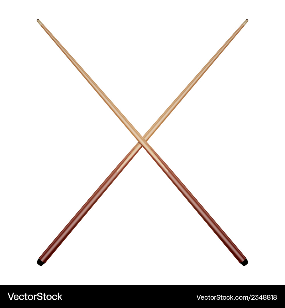 Billiard cues Royalty Free Vector Image - VectorStock