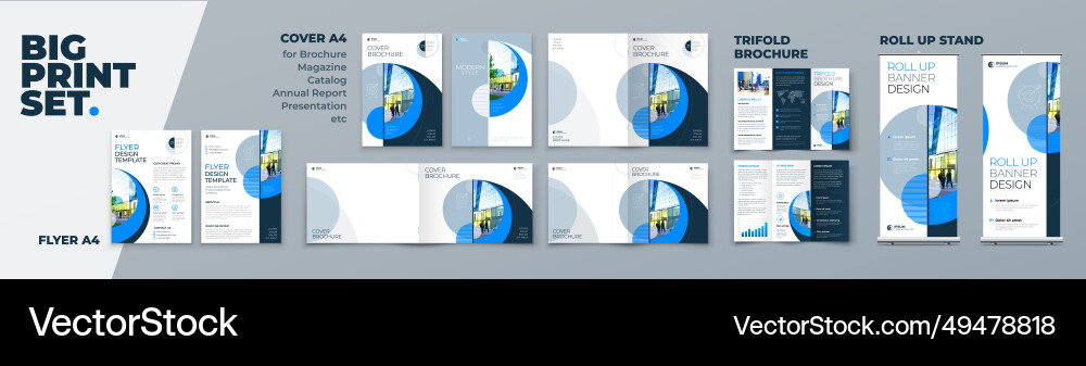 Business brochure cover flyer tri fold annual Business brochure cover flyer tri fold annual vector image