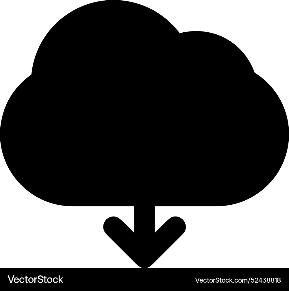 Cloud storage icon symbol image of the database Cloud storage icon symbol image of the database Vector Image