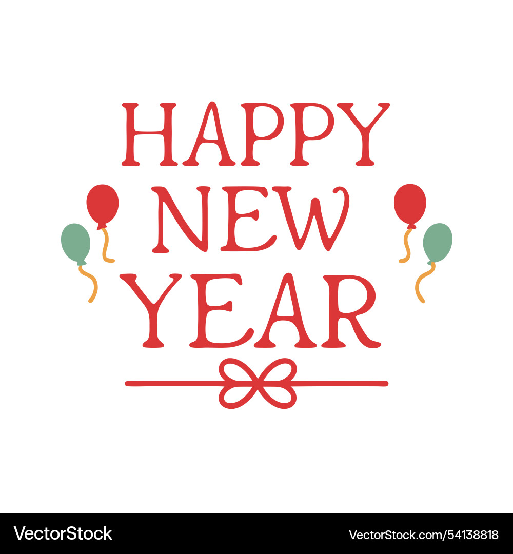 Lettering-happy-new-year-add-some-elements-heart Lettering-happy-new-year-add-some-elements-heart Vector Image