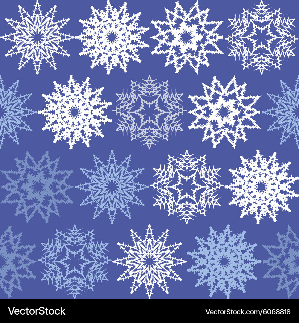 Seamless background with snowflake Vector Image