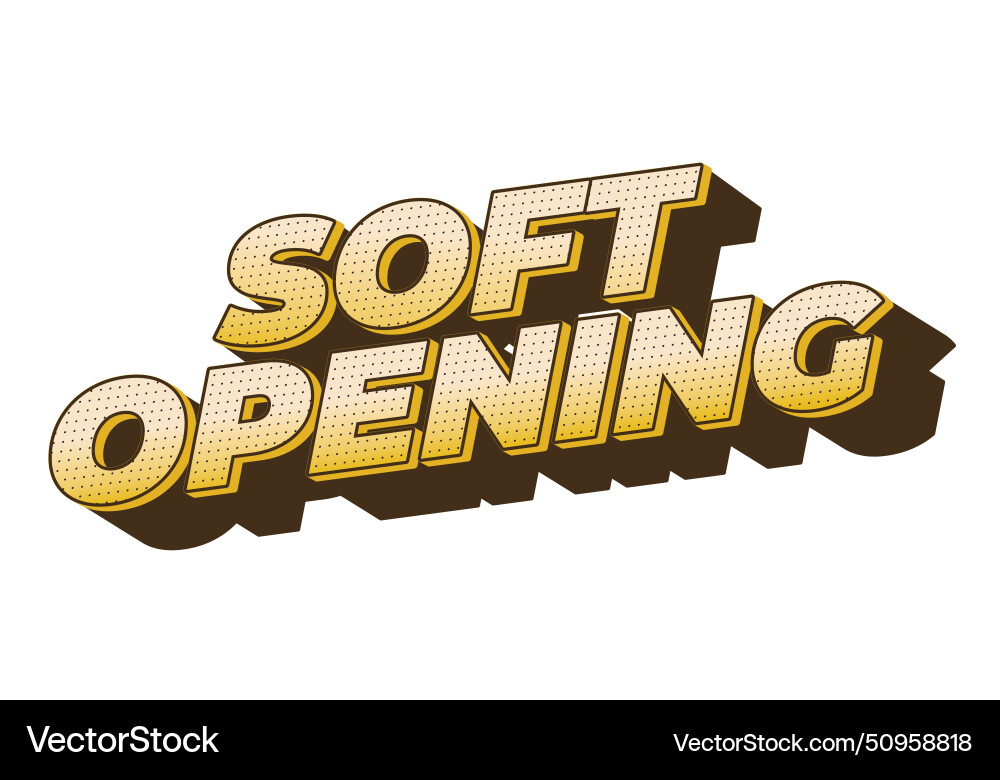 Soft opening text effect in 3d look and eye Soft opening text effect in 3d look and eye vector image