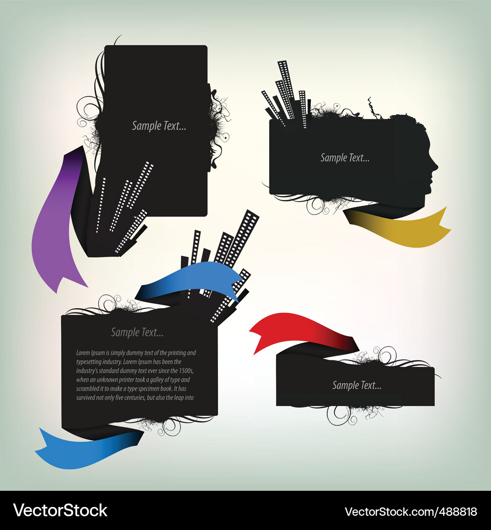 Text frames Vector Image