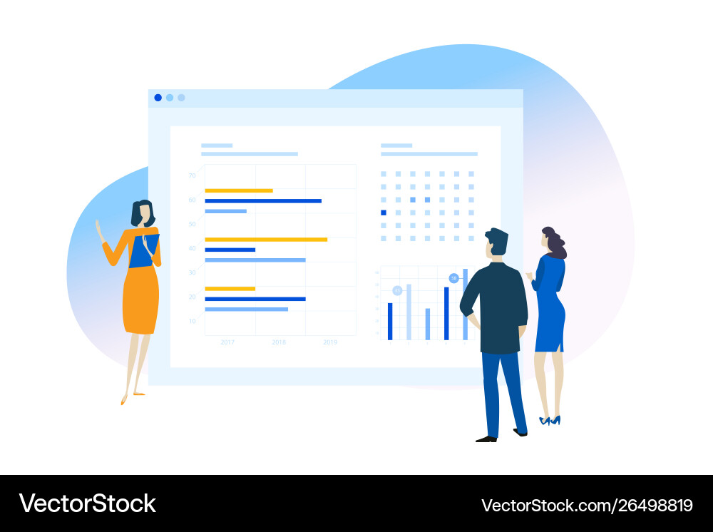 Business Data Analysis App Vector Image