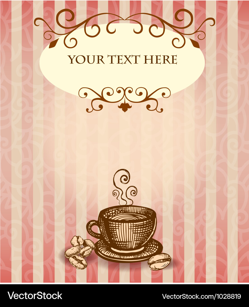 Coffee Pattern Background Vector Image