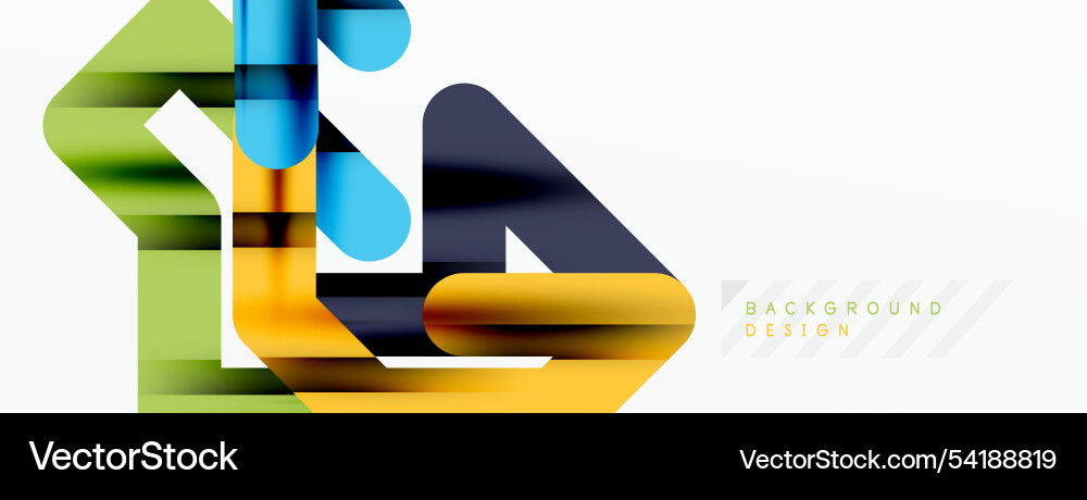 Dynamic colorful lines minimal abstract background Vector Image