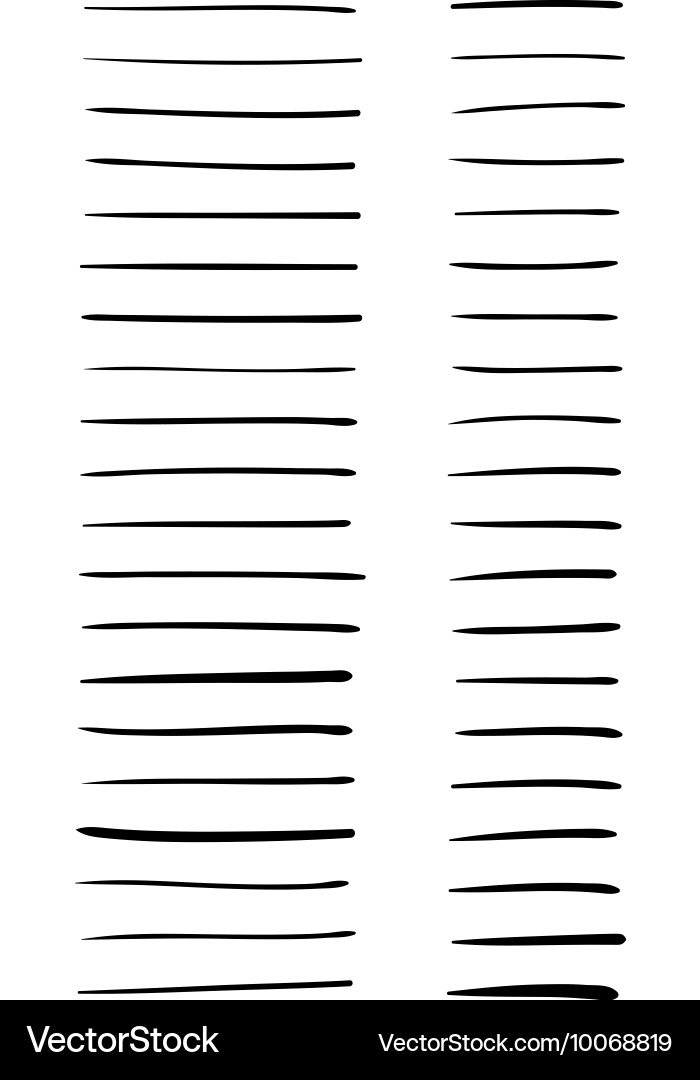 Hand-drawn lines set Royalty Free Vector Image