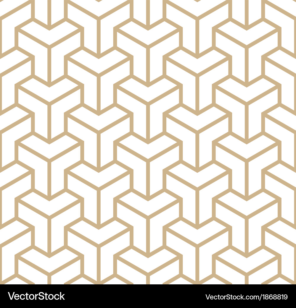 Hexagonal Cube Pattern vector image
