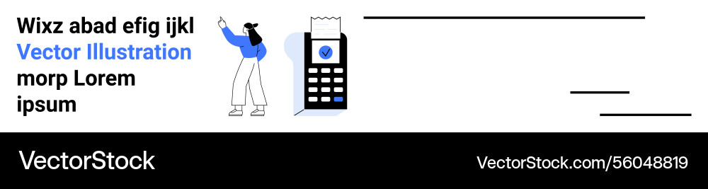 Person interacting with calculator displaying Person interacting with calculator displaying Vector Image