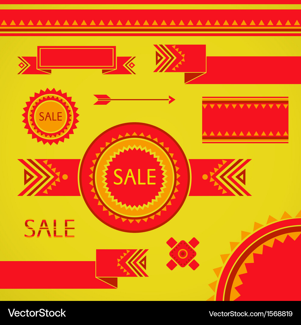 Set of elements Vector Image