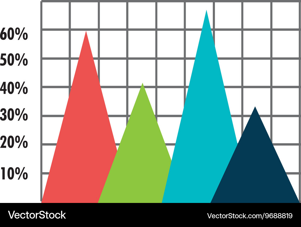 Spreadsheet with statistics graphics icon Vector Image