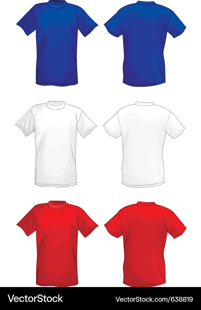 Blue Tshirt Front and Back Vector Images (over 1,400)