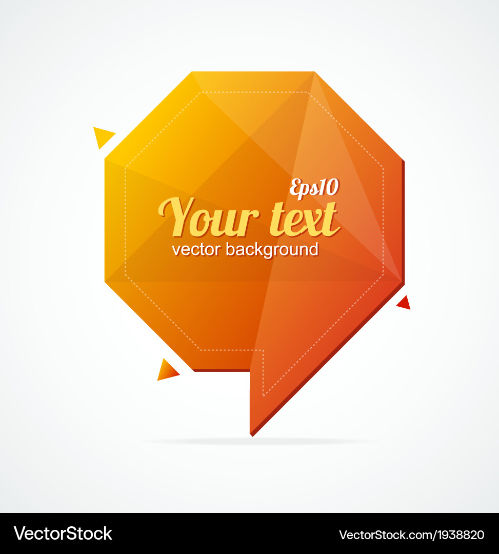Abstract paper speech bubble and text Vector Image