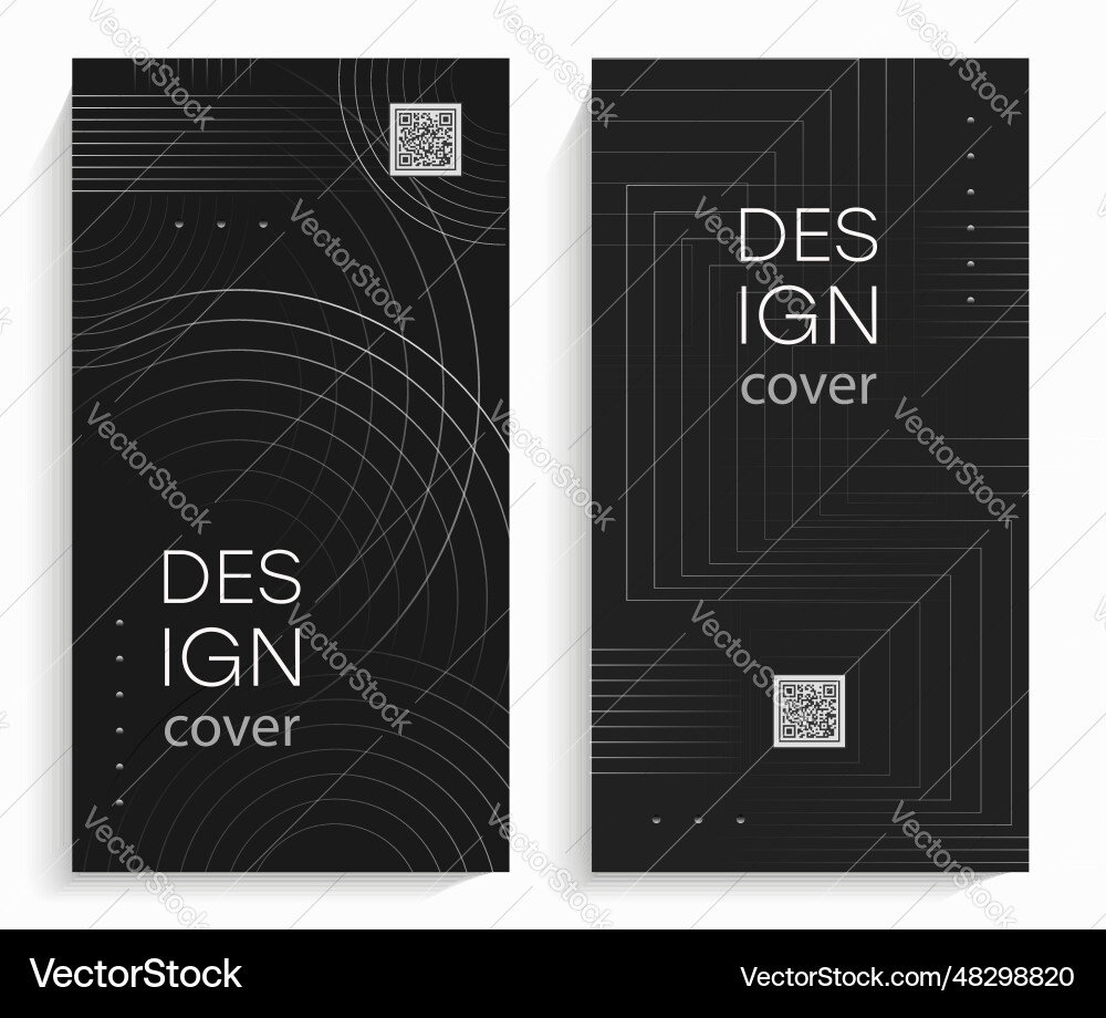 Flyers with abstract linear design shapes Flyers with abstract linear design shapes Vector Image