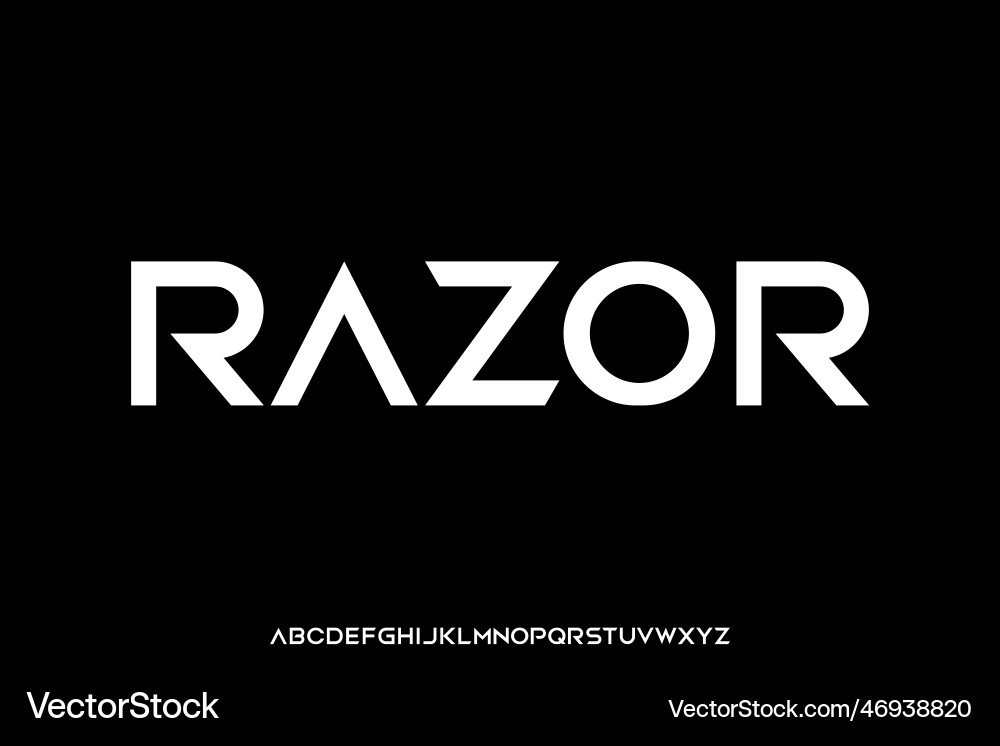 Sharp Display Font - Modern & Bold vector image
