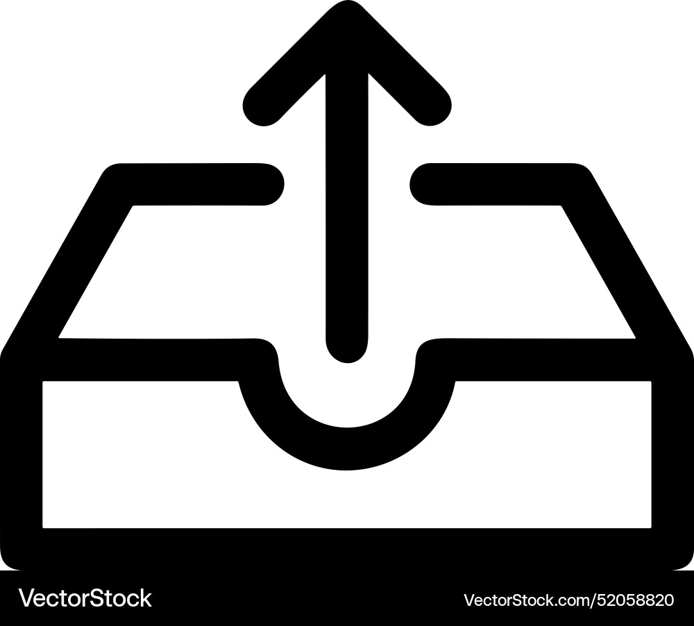 Upload outline icon symbol image Vector Image