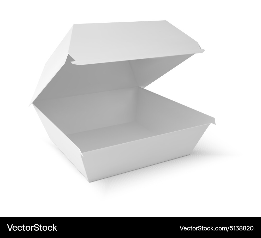 White Food Box Packaging Royalty Free Vector Image
