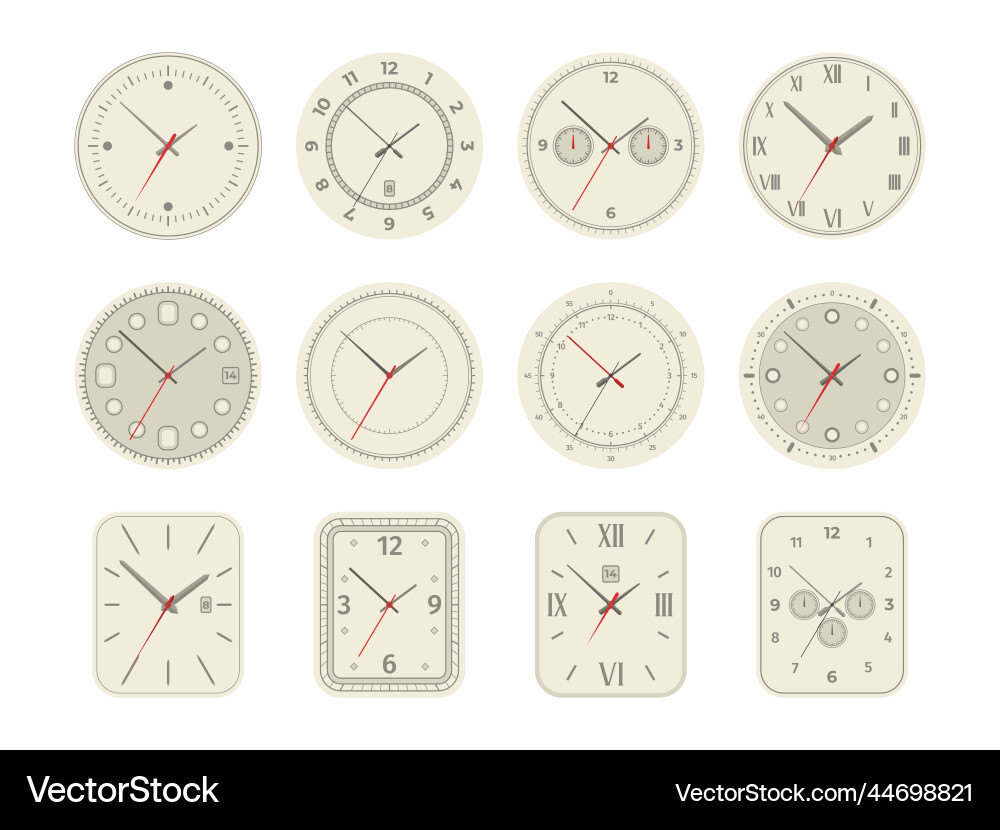 Classic Analog Clock Face vector image