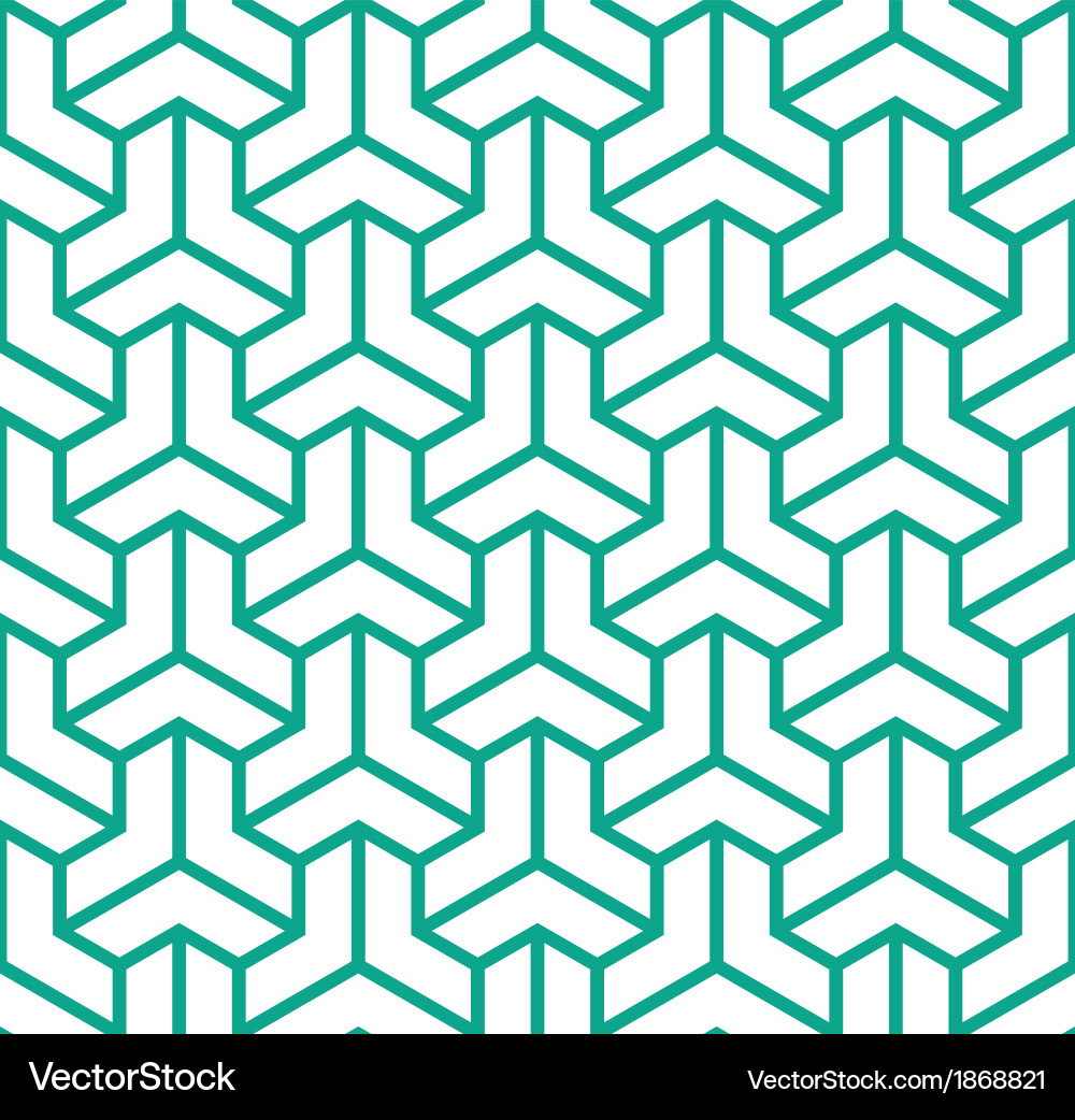 Hexagonal Cube Pattern vector image