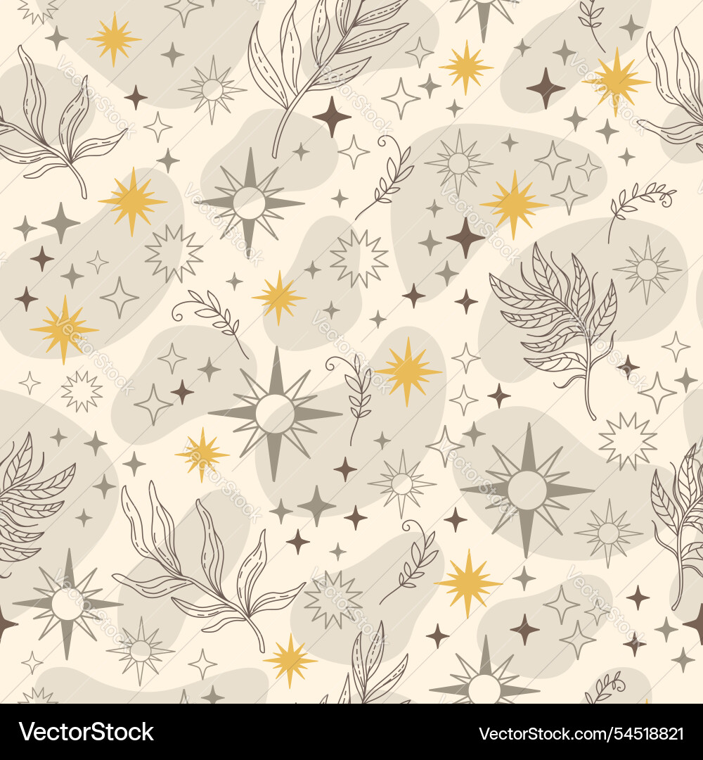Linear celestial astrological seamless background Linear celestial astrological seamless background vector image