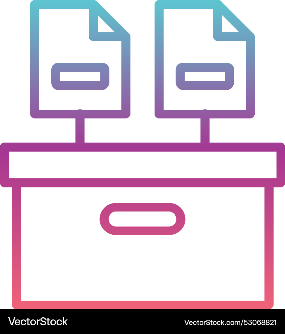 Storage box line gradient design Vector Image