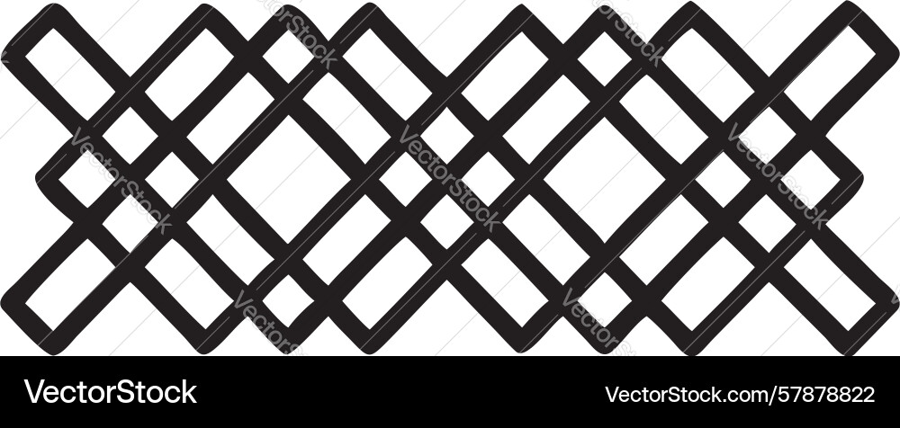 Abstract geometric interlocking chain pattern vector image