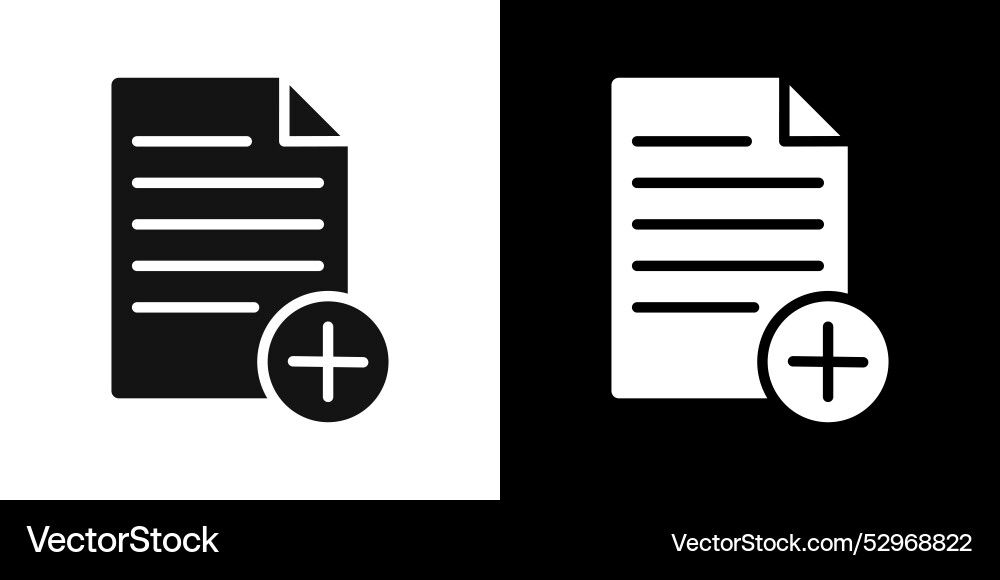 Add new document icon flat fill set collection Add new document icon flat fill set collection Vector Image